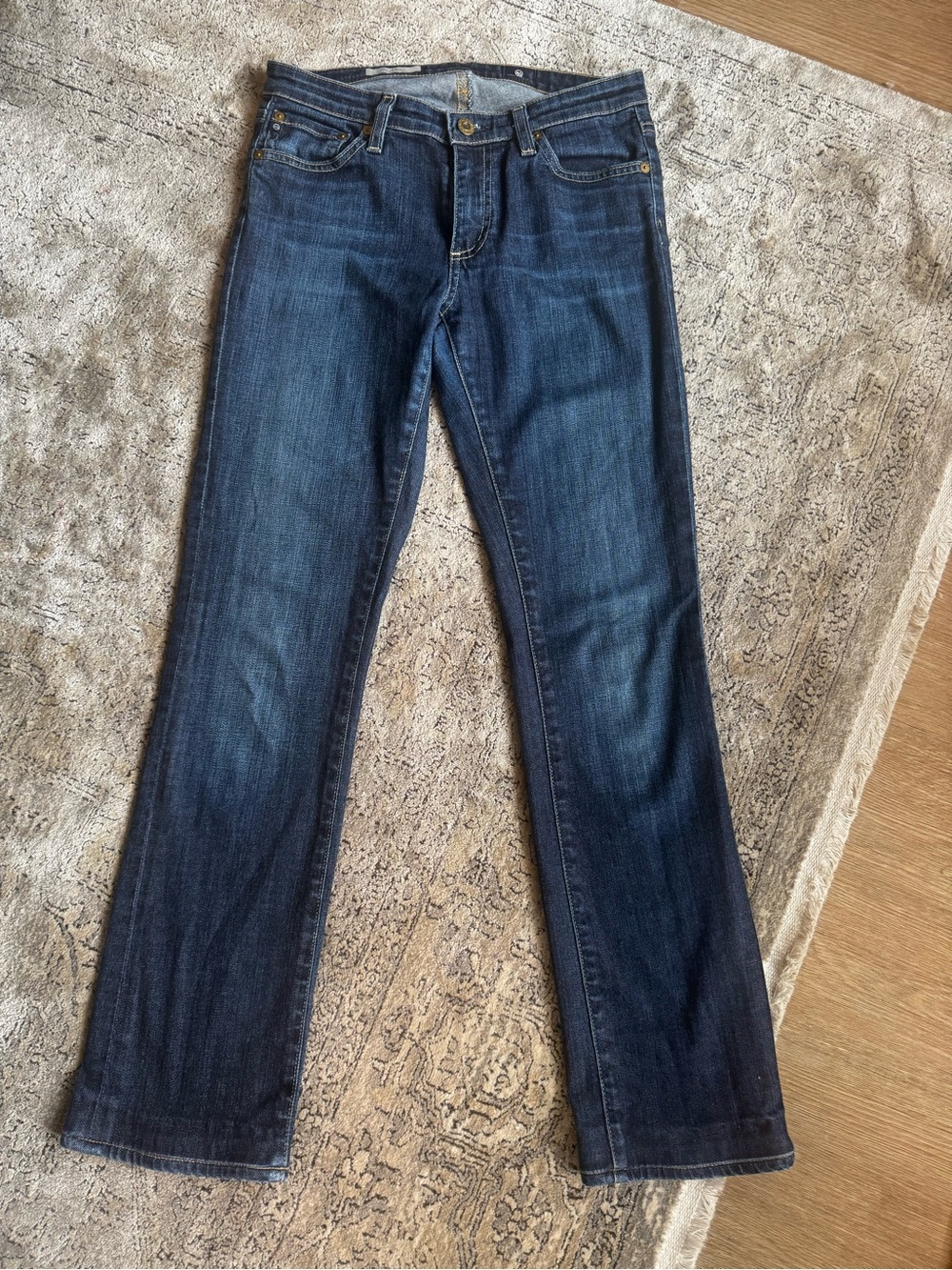 Ag Adriano Goldschmied Women’s Boot Cut Jeans — Dark Blue Wash